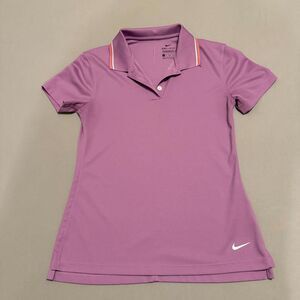 Nike Dri-FIT Victory Polo Golf Shirt Womens XS Purple Spread Collar Short Sleeve